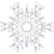 16" LED Lighted Pure White & Blue Snowflake Christmas Window Silhouette Décor